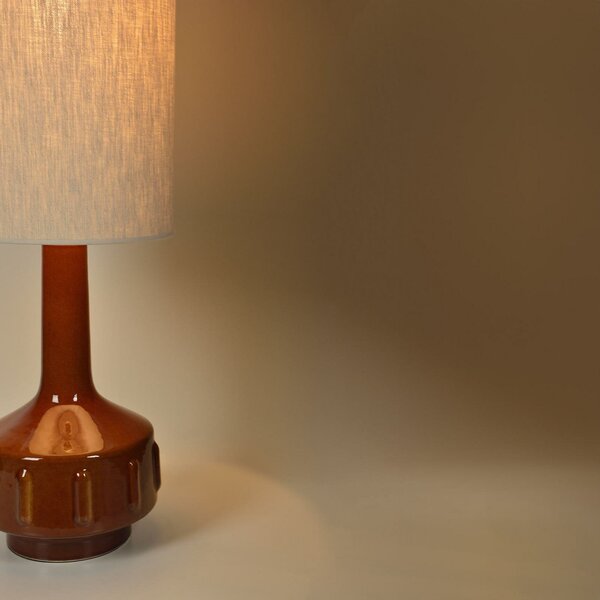 Podne Lampa MARKET SET, Jimmy, Smeđa / hrđa, Dnevna soba, Keramika