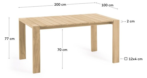 Vrtni stol 100x200 cm Victoire – Kave Home