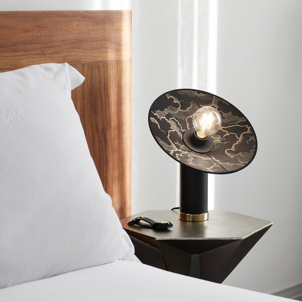 Stolne Lampa MARKET SET, Gatsby, Crno, Dnevna soba, Metal, Dizajn