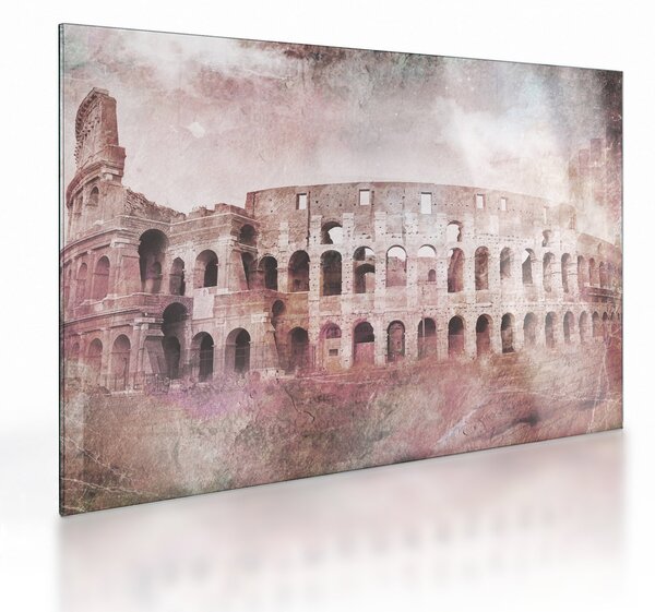 Staklena slika - Stara razglednica grada N⁰2 (70x50 cm)