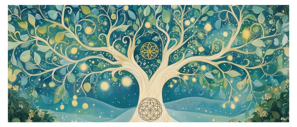 Slika – Magično drvo sa spiralama (120x50 cm)