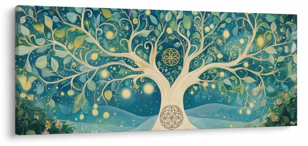 Slika – Magično drvo sa spiralama (120x50 cm)