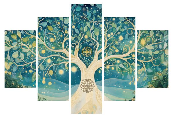 Slika – Magično drvo sa spiralama (150x105 cm)