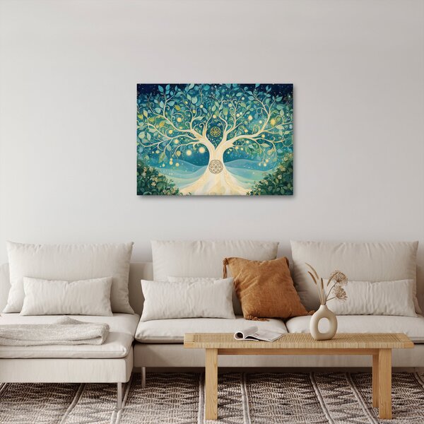 Slika – Magično drvo sa spiralama (70x50 cm)