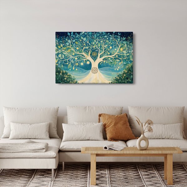 Slika – Magično drvo sa spiralama (90x60 cm)