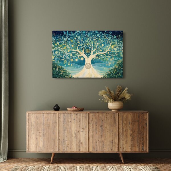 Slika – Magično drvo sa spiralama (90x60 cm)