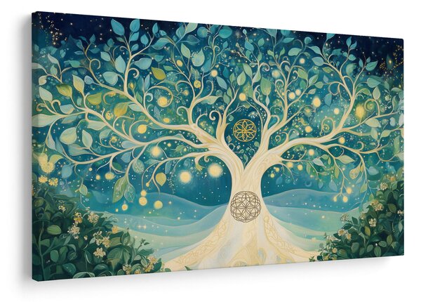 Slika – Magično drvo sa spiralama (90x60 cm)