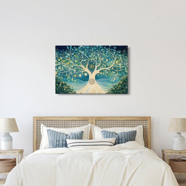 Slika – Magično drvo sa spiralama (90x60 cm)