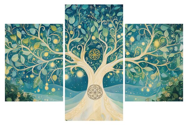 Slika – Magično drvo sa spiralama (90x60 cm)
