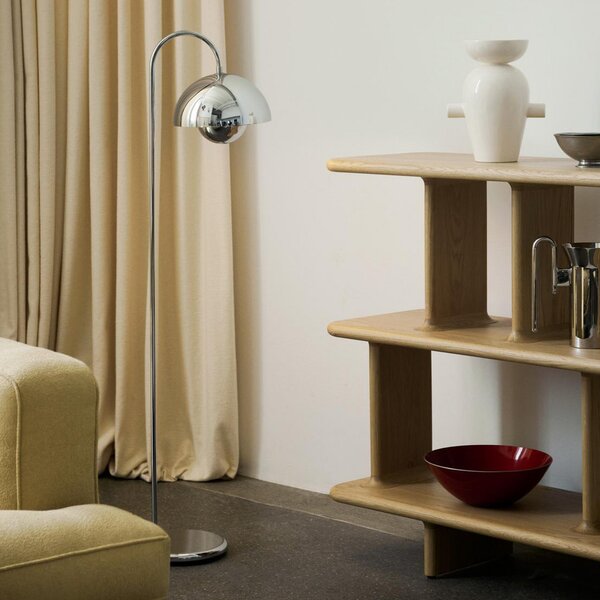 Podne Lampa &Tradition, Flowerpot VP12, Metalik, Dnevna soba, Metal, Dizajn