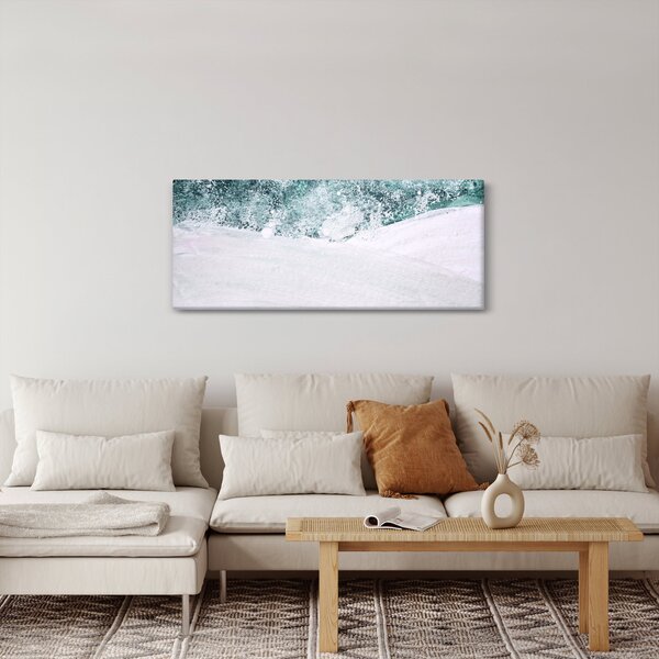 Slika - Tirkizna apstrakcija (120x50 cm)