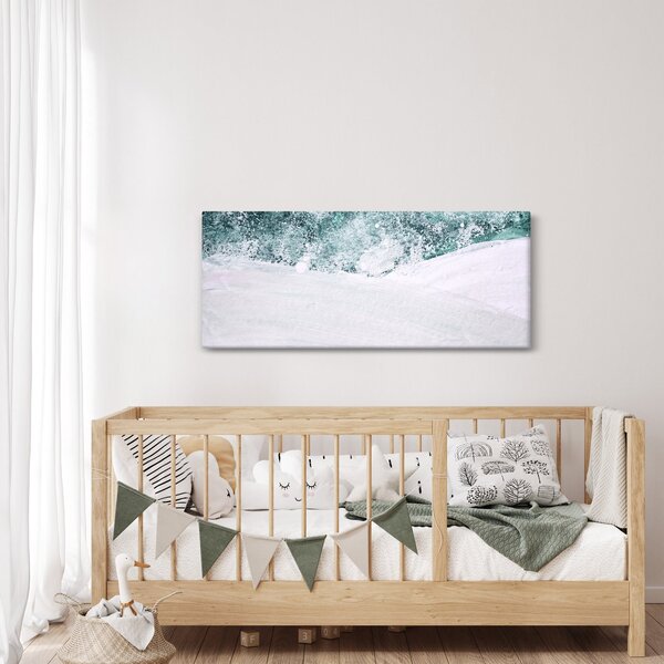 Slika - Tirkizna apstrakcija (120x50 cm)
