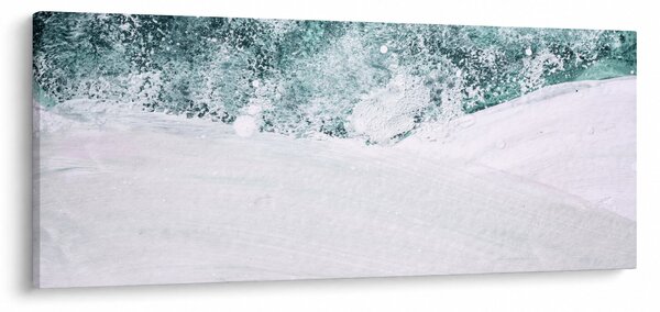 Slika - Tirkizna apstrakcija (120x50 cm)