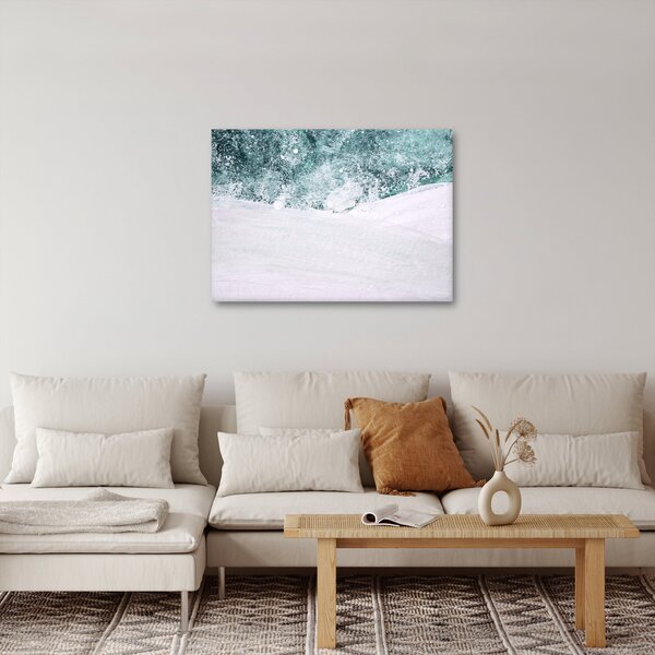 Slika - Tirkizna apstrakcija (70x50 cm)