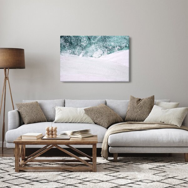 Slika - Tirkizna apstrakcija (90x60 cm)