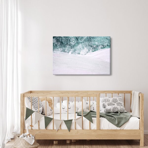 Slika - Tirkizna apstrakcija (90x60 cm)