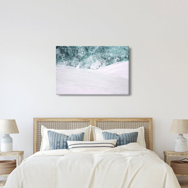 Slika - Tirkizna apstrakcija (90x60 cm)