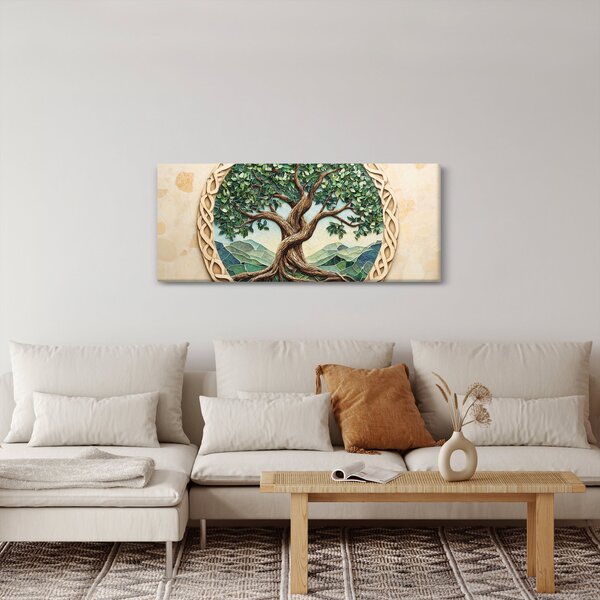 Slika – Ispleteno drvo života (120x50 cm)
