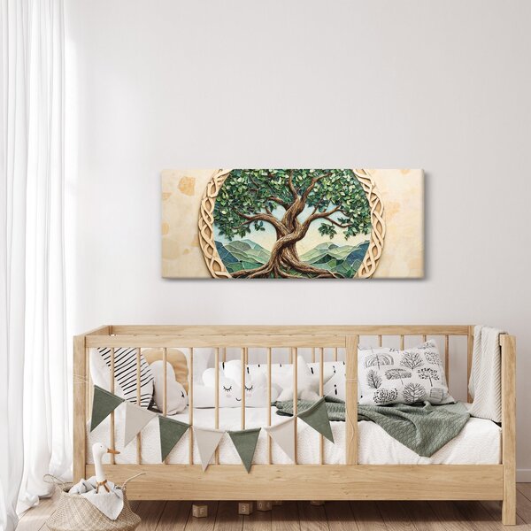 Slika – Ispleteno drvo života (120x50 cm)