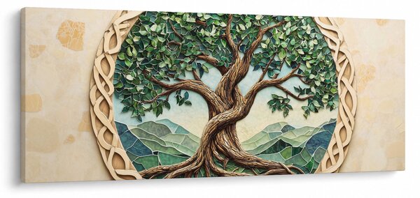 Slika – Ispleteno drvo života (120x50 cm)