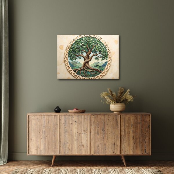 Slika – Ispleteno drvo života (70x50 cm)