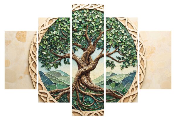 Slika – Ispleteno drvo života (150x105 cm)