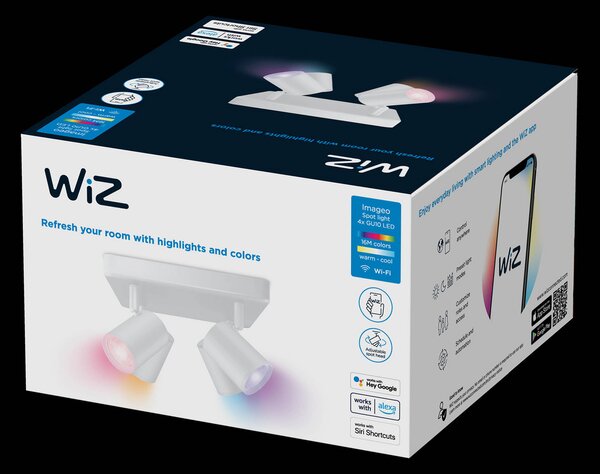 Stropne Svjetiljka WiZ, Imageo, prigušiv, Bijela, Područje hodnika, Aluminij, Moderan
