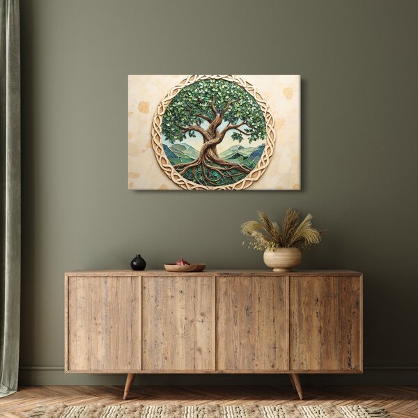 Slika – Ispleteno drvo života (90x60 cm)