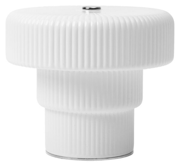 Stolne Lampa ferm LIVING, Ripple, prigušiv, Bijela, Dnevna soba, Staklo, Moderan