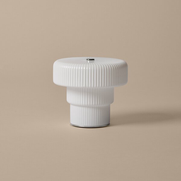 Stolne Lampa ferm LIVING, Ripple, prigušiv, Bijela, Dnevna soba, Staklo, Moderan
