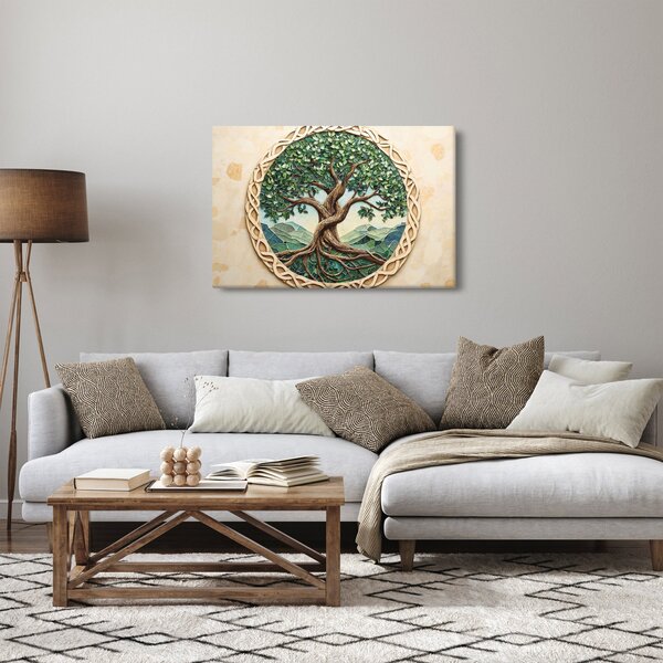 Slika – Ispleteno drvo života (90x60 cm)