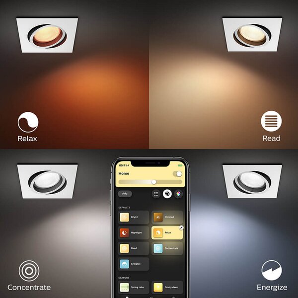 Reflektori Philips Hue, Bijela, Plastika