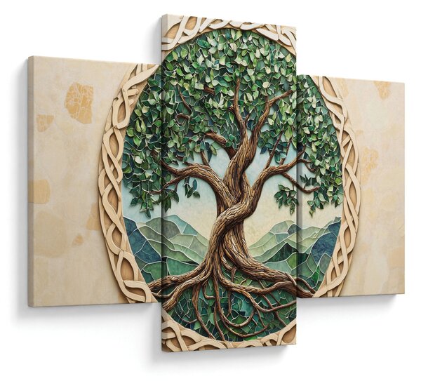 Slika – Ispleteno drvo života (90x60 cm)