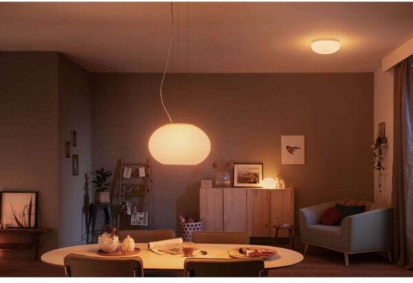 Viseće Svjetiljka Philips Hue, Bijela, Dnevna soba, Staklo