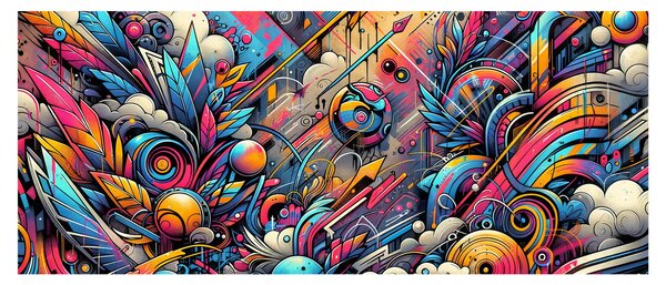 Slika - Šareni grafiti (120x50 cm)