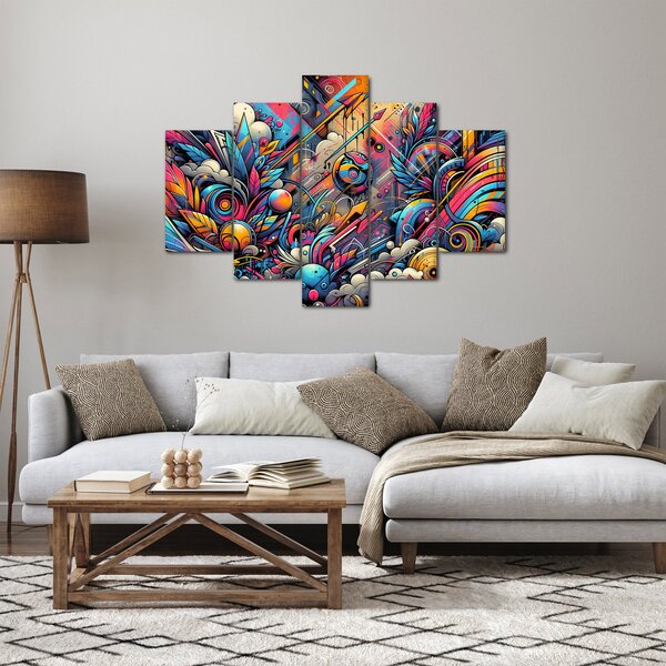 Slika - Šareni grafiti (150x105 cm)