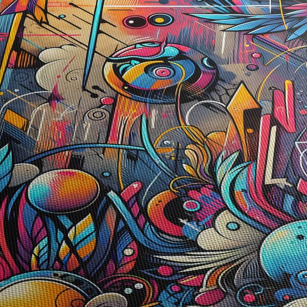 Slika - Šareni grafiti (90x60 cm)