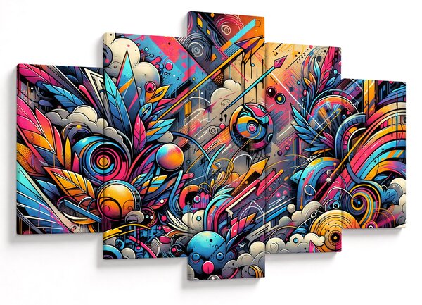 Slika - Šareni grafiti (150x105 cm)
