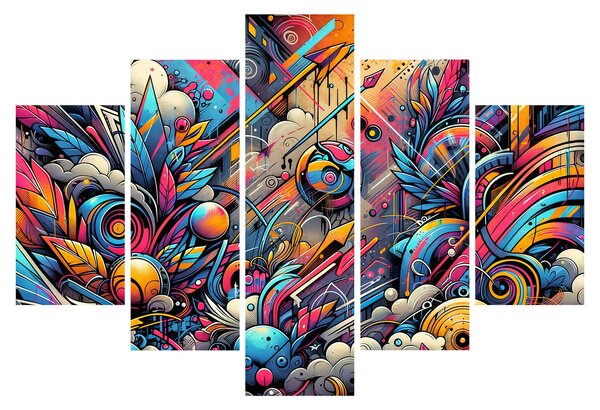 Slika - Šareni grafiti (150x105 cm)