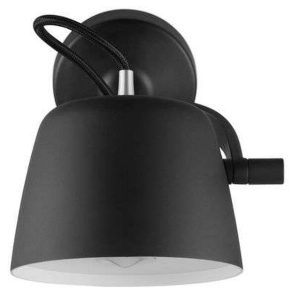Zidne Svjetiljka Normann Copenhagen, Crno, Dnevna soba, Aluminij