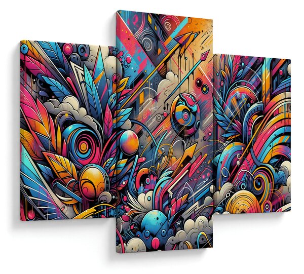 Slika - Šareni grafiti (90x60 cm)