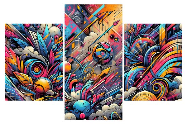 Slika - Šareni grafiti (90x60 cm)
