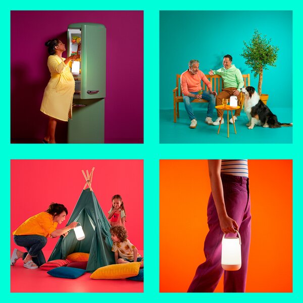 Stolne Lampa WiZ, Mobile Portable, prigušiv, Bijela, Dnevna soba, Plastika, Moderan