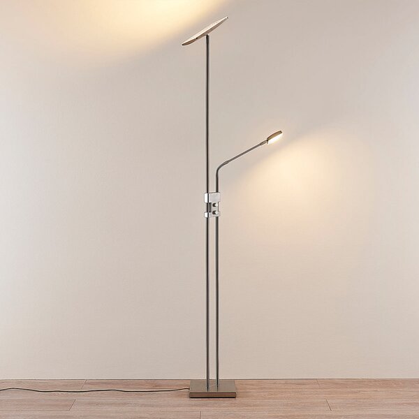 Podne Lampa Lindby, Jonne, prigušiv, Metalik, Dnevna soba, Metal, Moderan
