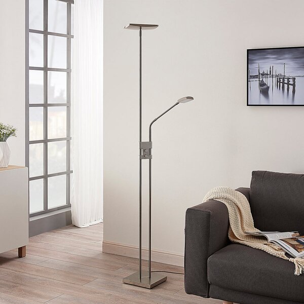 Podne Lampa Lindby, Jonne, prigušiv, Metalik, Dnevna soba, Metal, Moderan