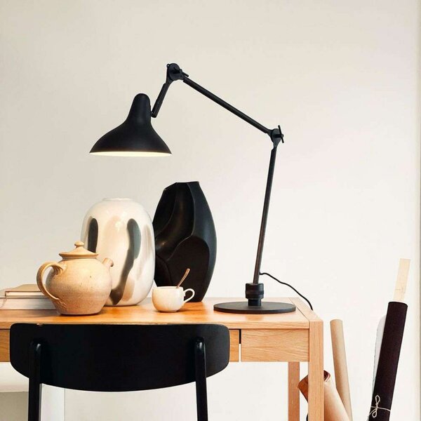 Stolne Lampa Dyberg Larsen, Lotus, Crno, Dnevna soba, Metal, Skandinavski