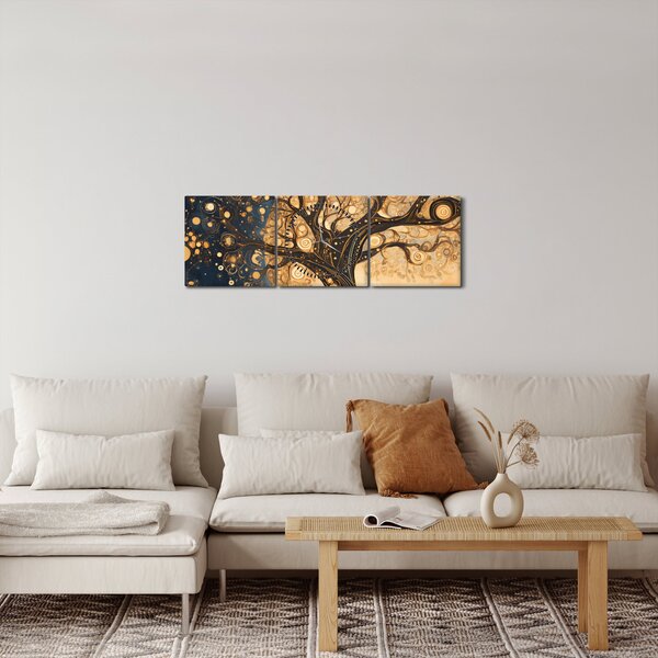 Slika – Nadrealno drvo (sa satom) (90x30 cm)