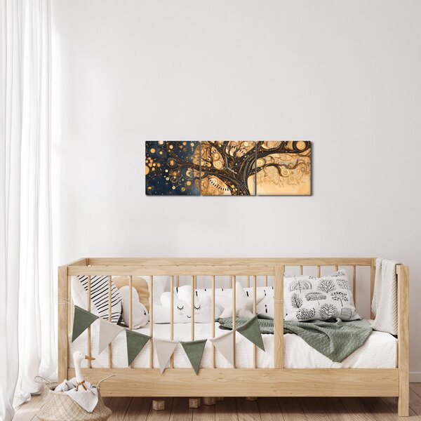 Slika – Nadrealno drvo (sa satom) (90x30 cm)