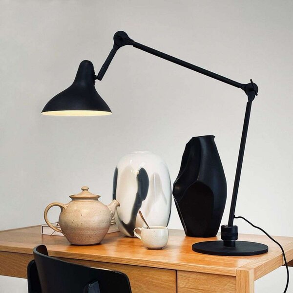 Stolne Lampa Dyberg Larsen, Lotus, Crno, Dnevna soba, Metal, Skandinavski