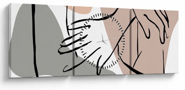Slika - Linija ženskog tijela N⁰2 (sa satom) (90x30 cm)